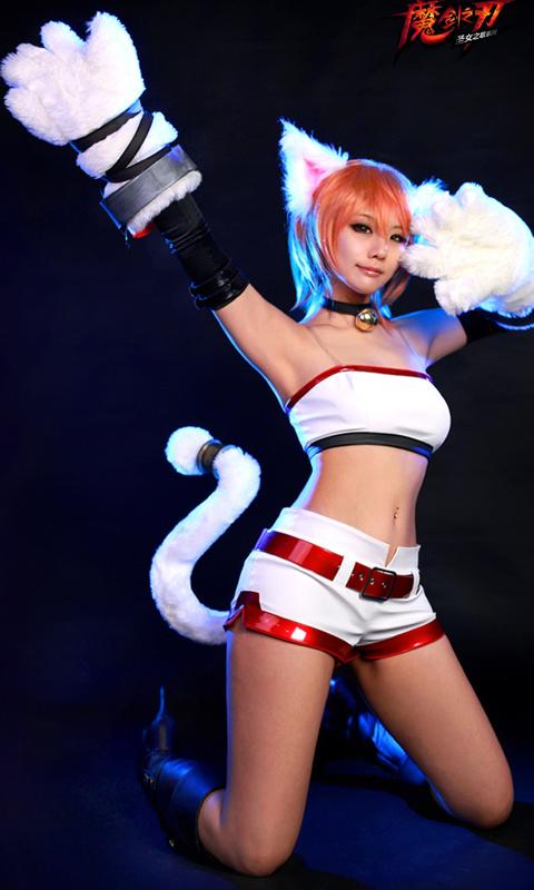 螺旋猫魔剑之刃cosplay美女壁纸