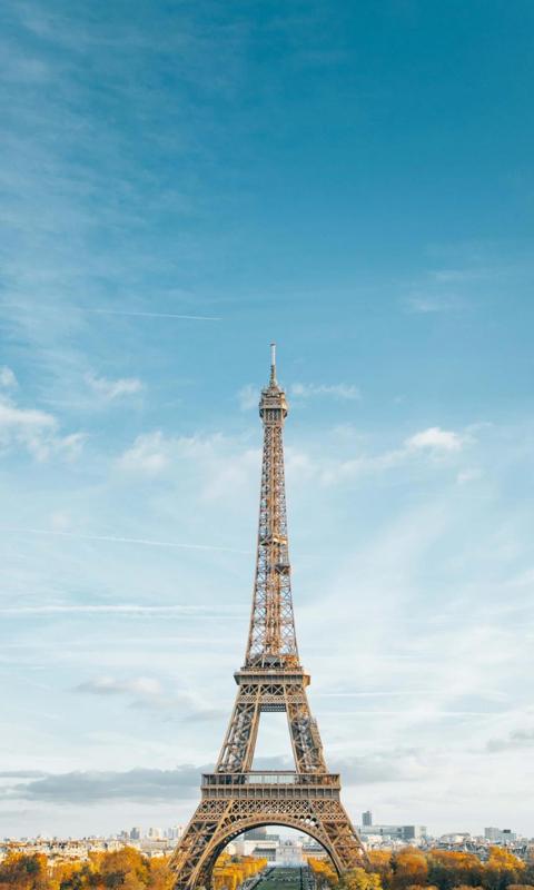 巴黎标志性建筑埃菲尔铁塔手机背景下载