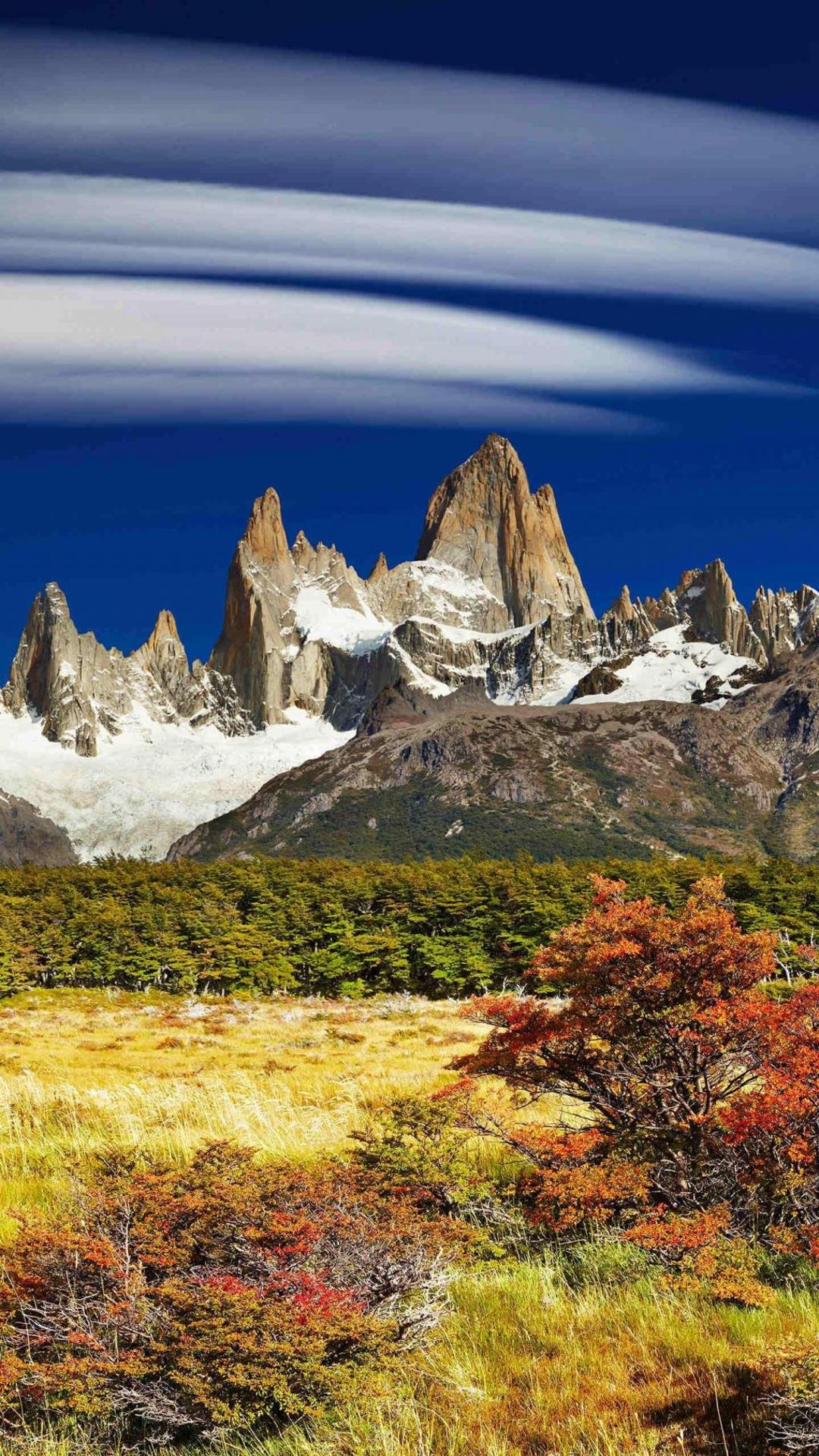 阿根廷巴塔哥尼亚冰川国家公园的菲茨罗伊山美丽自然景观高清摄影大图-千库网