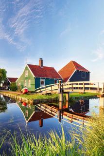 荷兰的乡村美景背景图